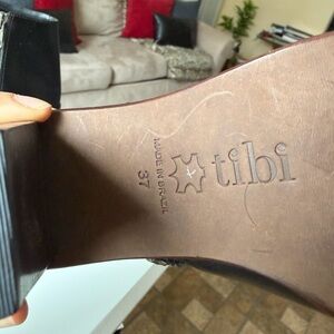 Tibi Dark Brown Leather Footwear